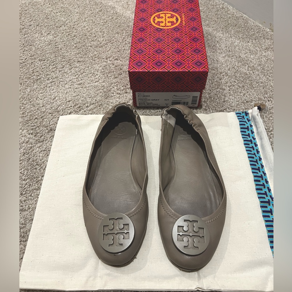 Tory Burch Minnie Ballet Flat - French Gray